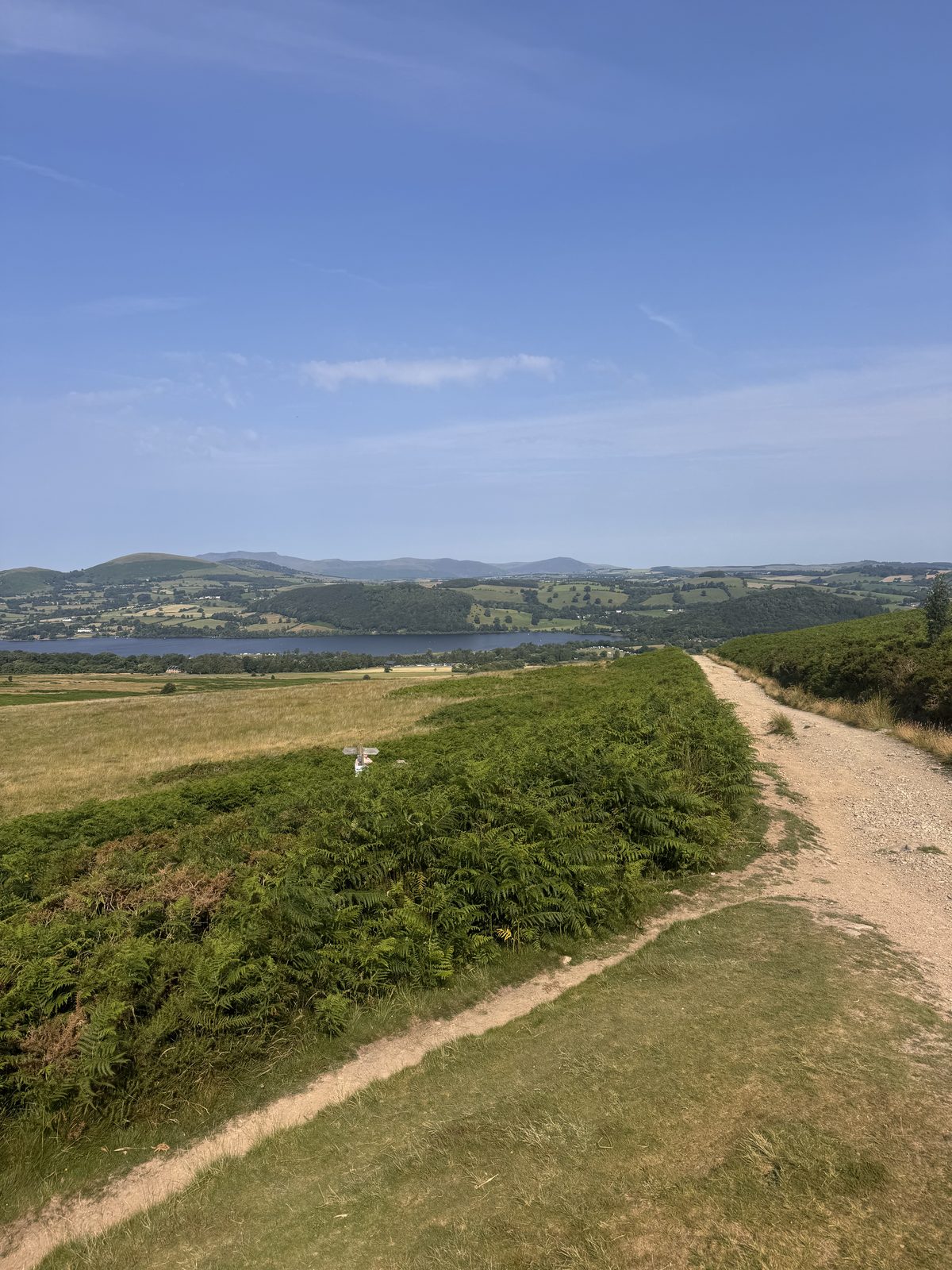 Fellside path with views over Ullswater